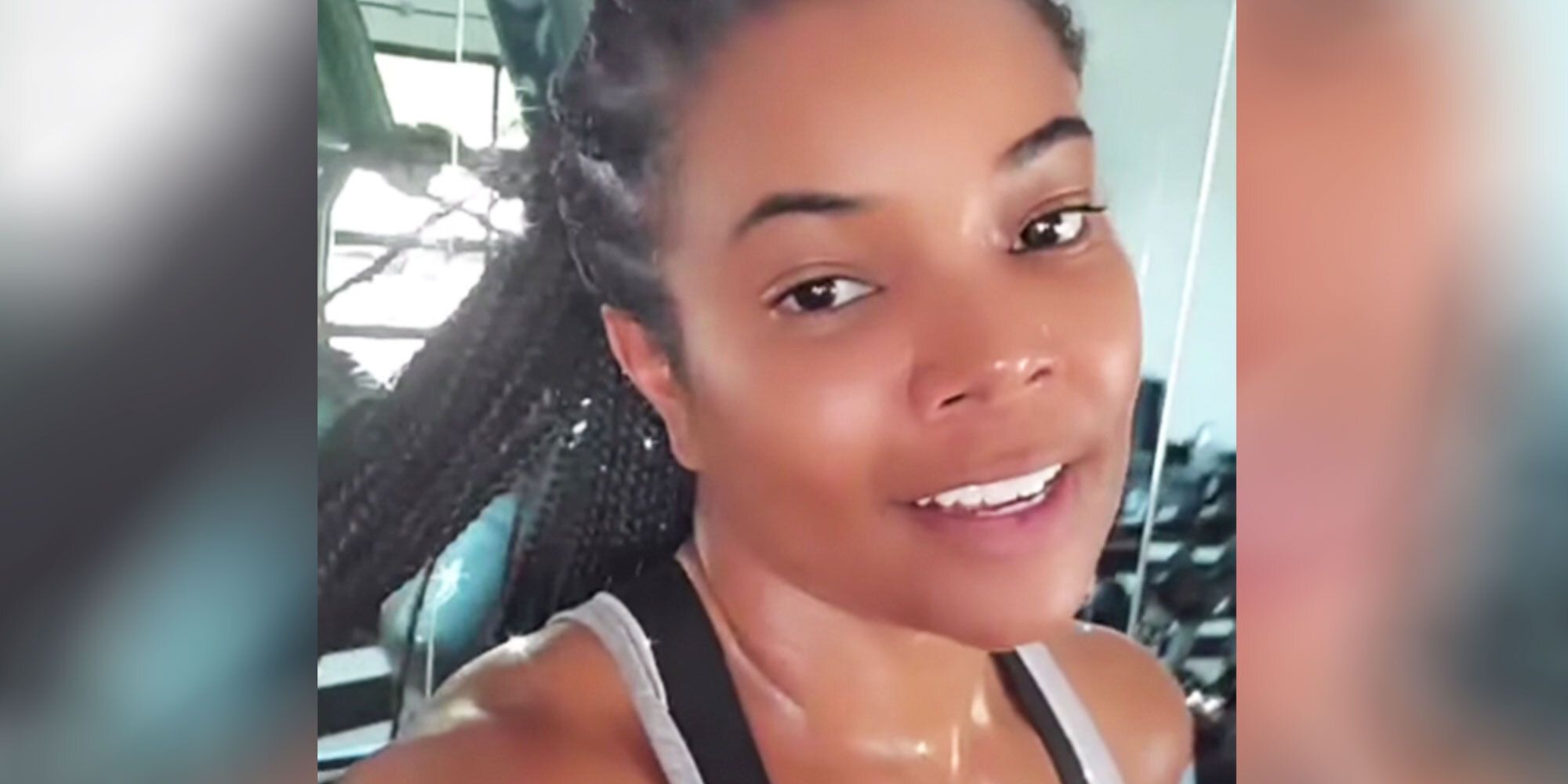 Gabrielle Union 48 Glows In No Makeup Workout Instagram Video