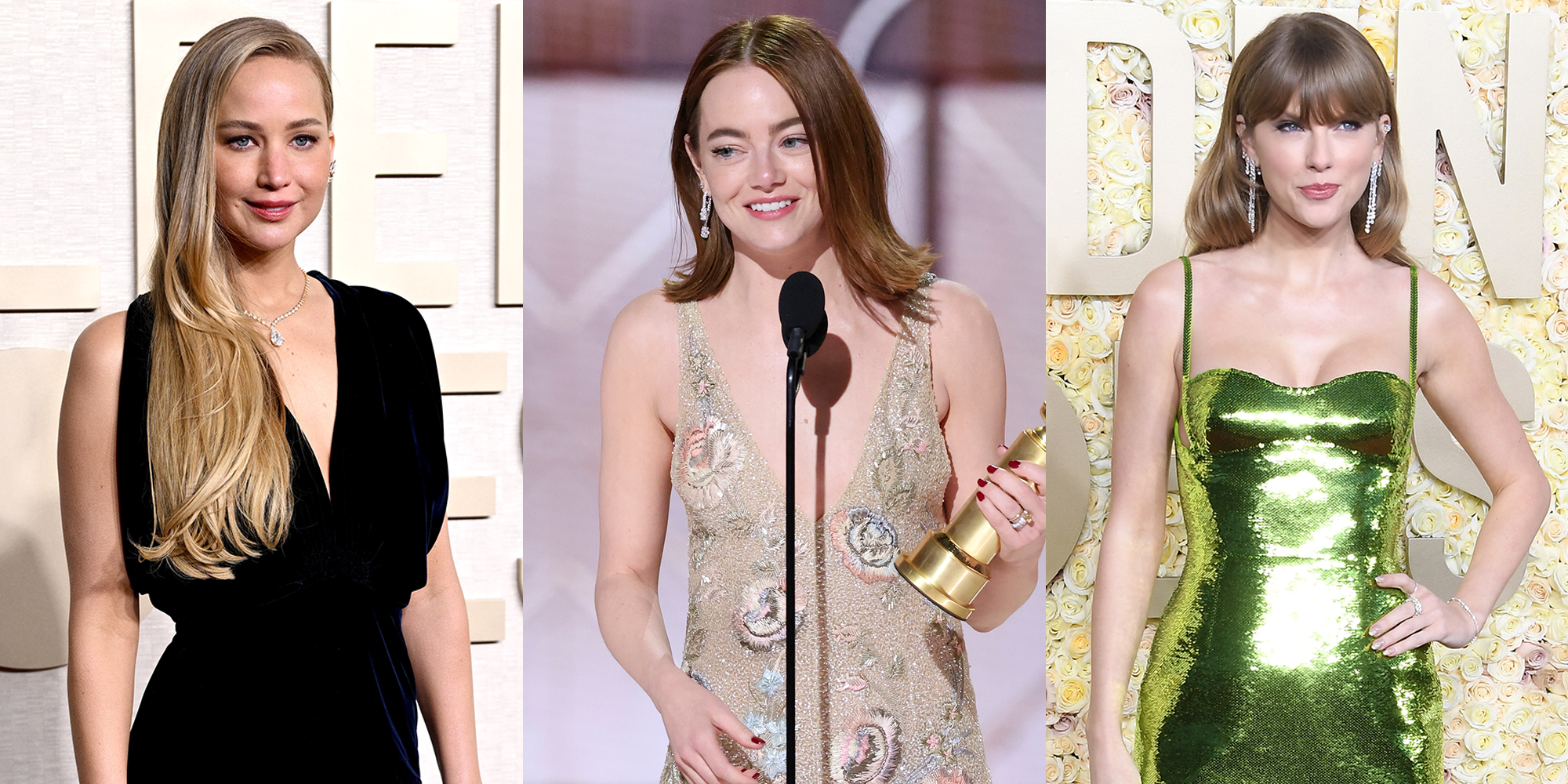 How Taylor Swift and Jennifer Lawrence Supported Emma Stone at Golden Globes