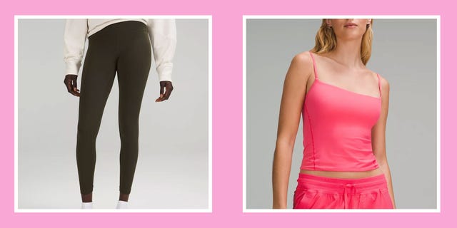 a woman wearing a pink top