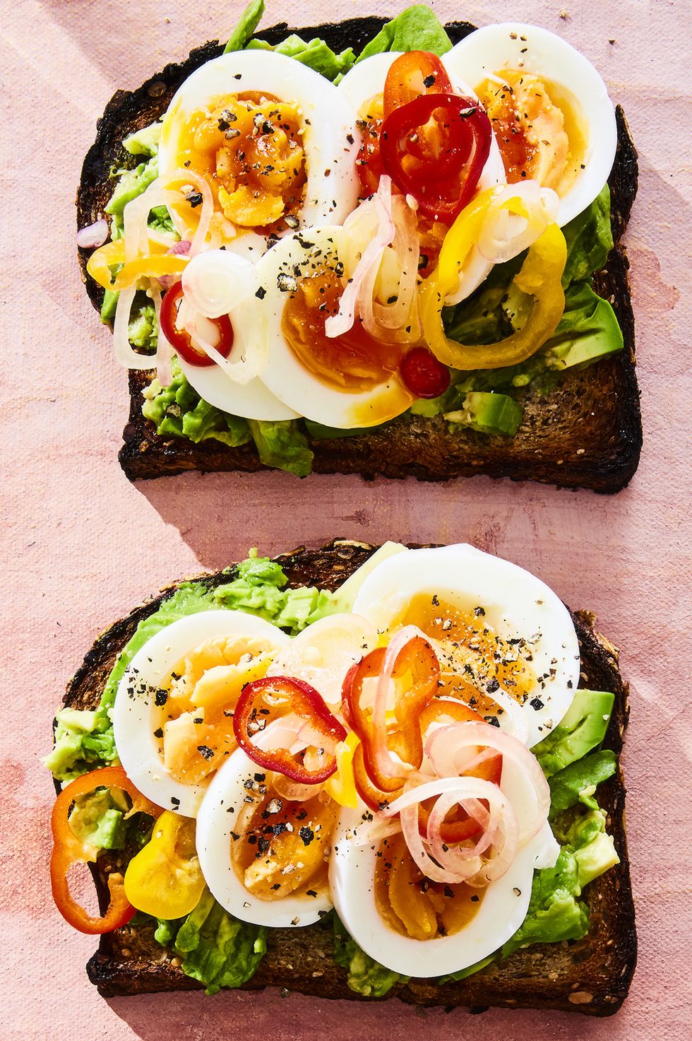 avocado toast with eggs