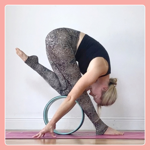yoga wheel poses