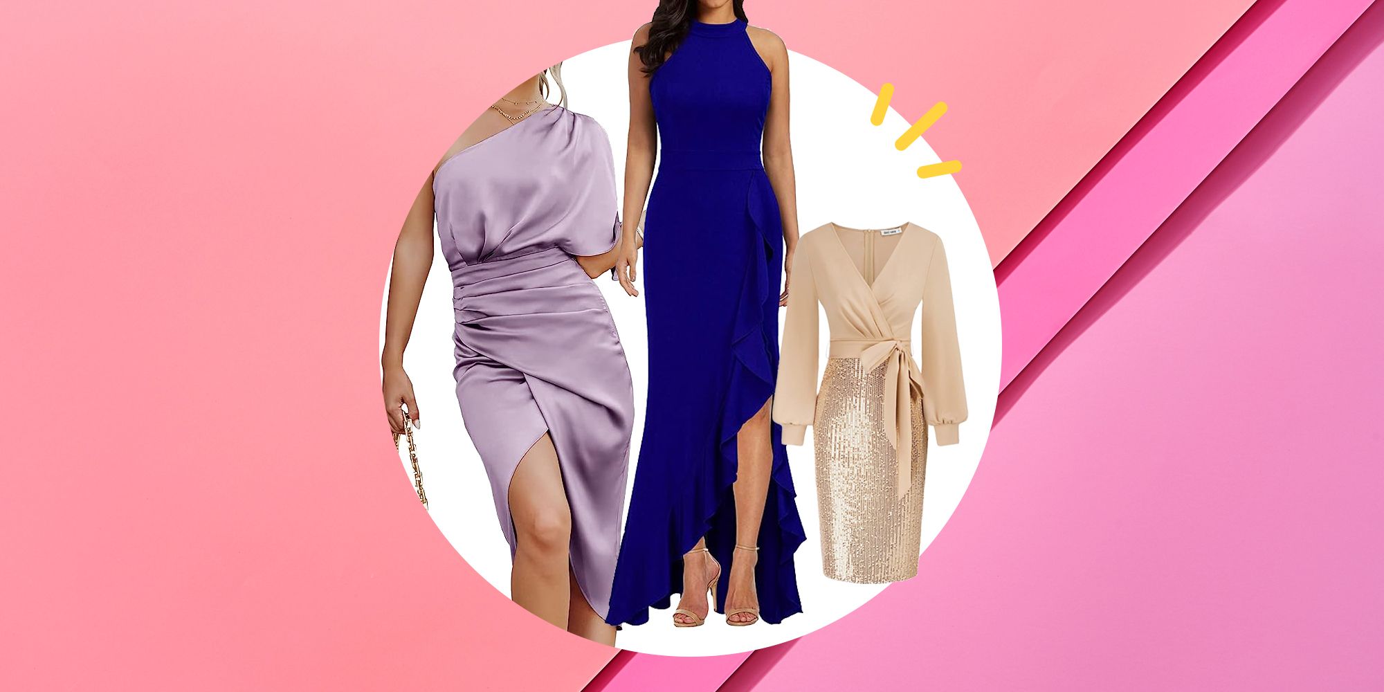 Amazon.com: VERWIN Ruffle Fashion Sleeveless Bodycon Dress Party Dress  Mermaid Women's Maxi Dress M Pink : Clothing, Shoes & Jewelry