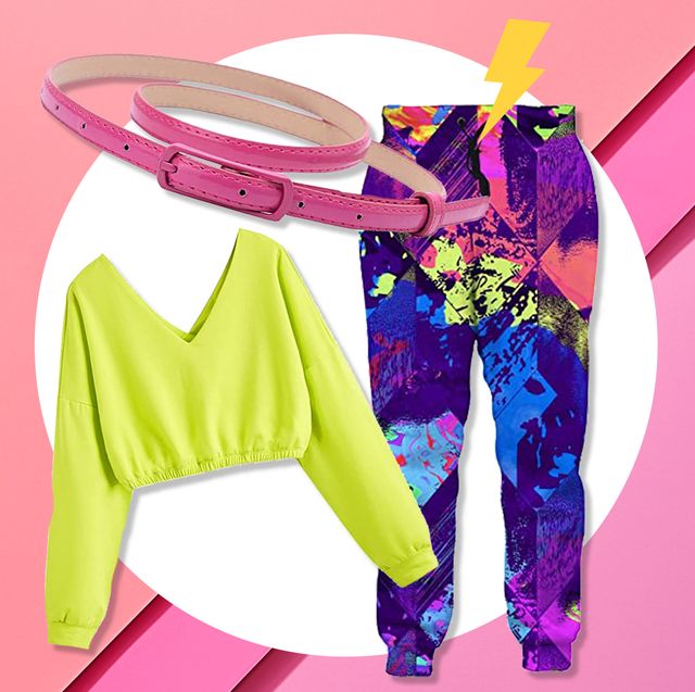 80's outfit! Throw on some colorful leggings, oversize sweater