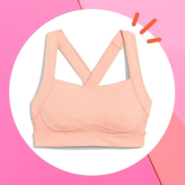 Outdoor Voices Peach Pink Cross Back Sports Bra Gym Workout Activewear H…