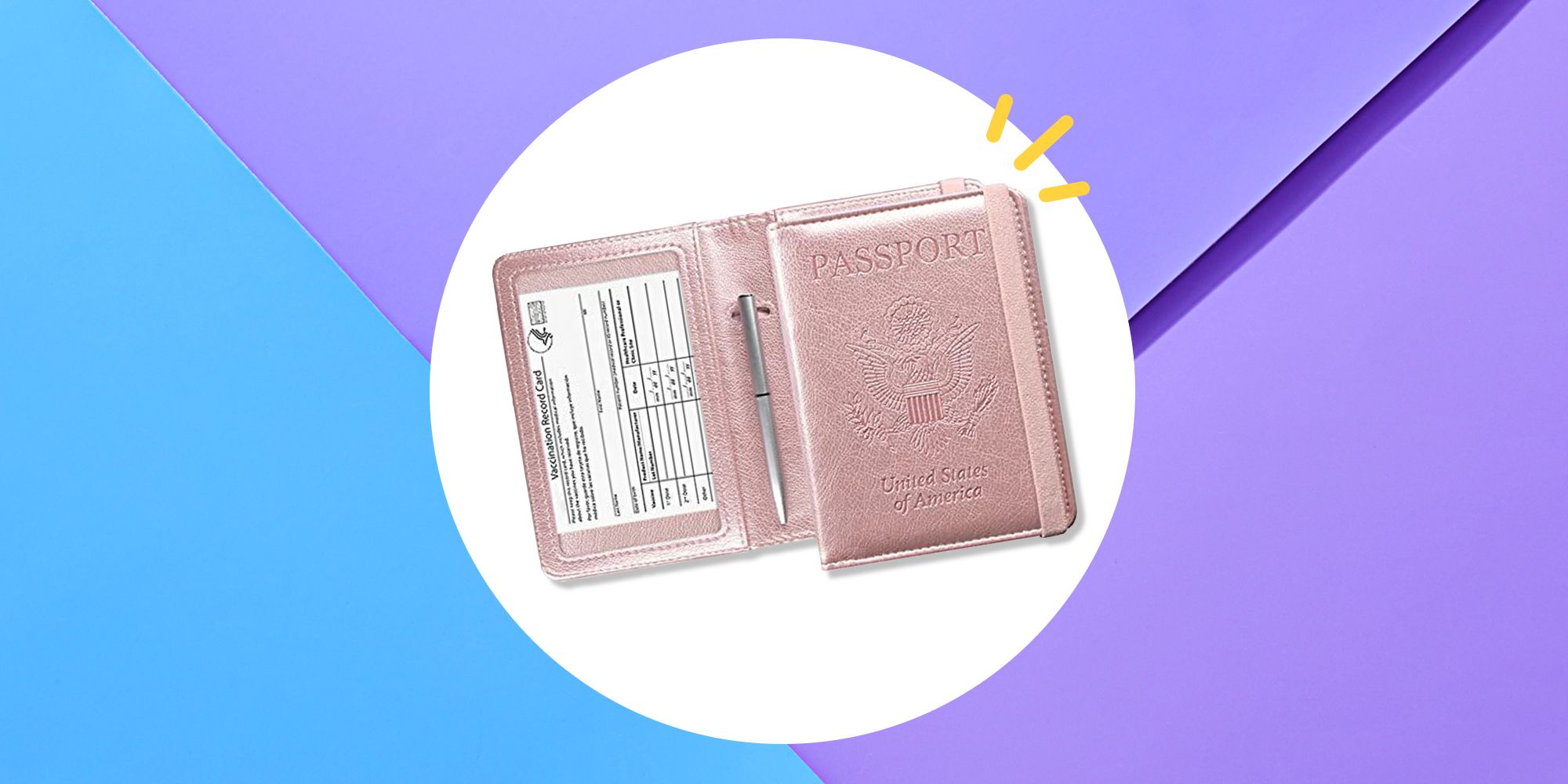  Melsbrinna Passport Holder,Passport Holder Card Slots,Cute Passport  cover for Women/Men,Waterproof Rfid Blocking Travel Wallet (Baby pink New)
