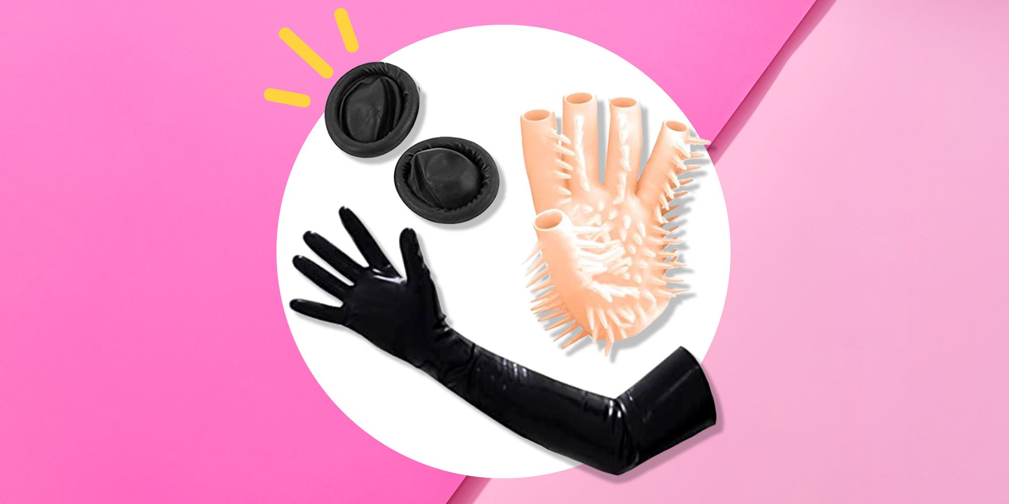 homemade sex toy latex glove