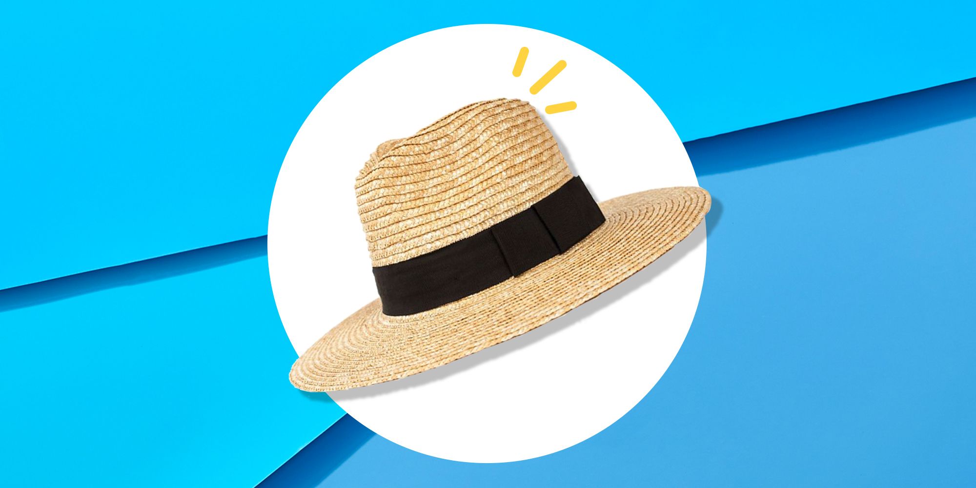 Fashion (One Size) Anti-UV Wide Brim Sun Hat Women Vacation Summer