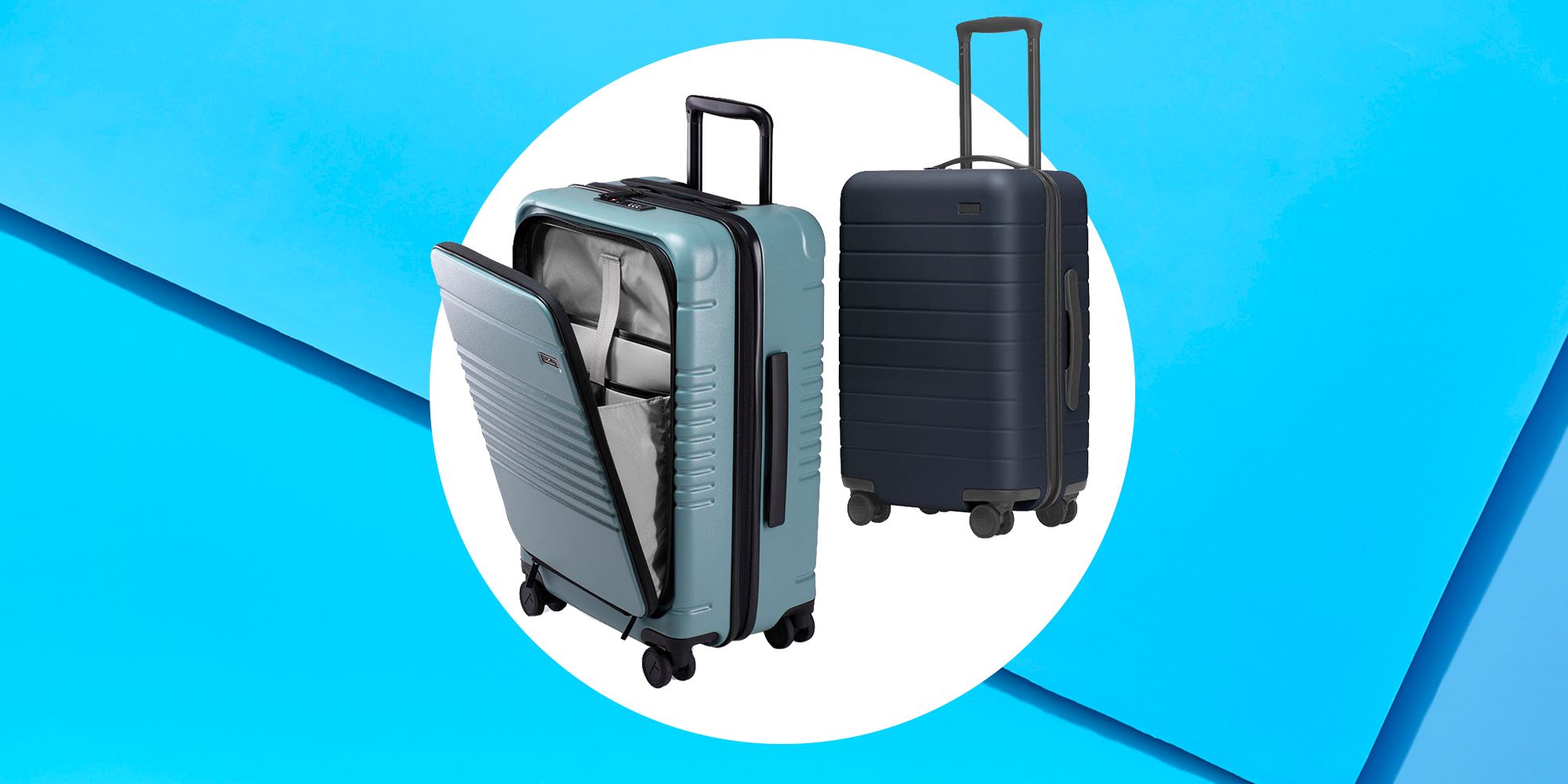 Tote&Carry - Blue Apollo 2 Crocodile Skin Luggage Set, 3 Piece Luggage Sets Backpack Duffle Bag