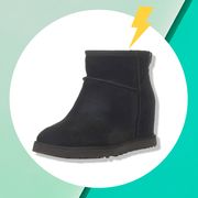 black ugg wedge boots