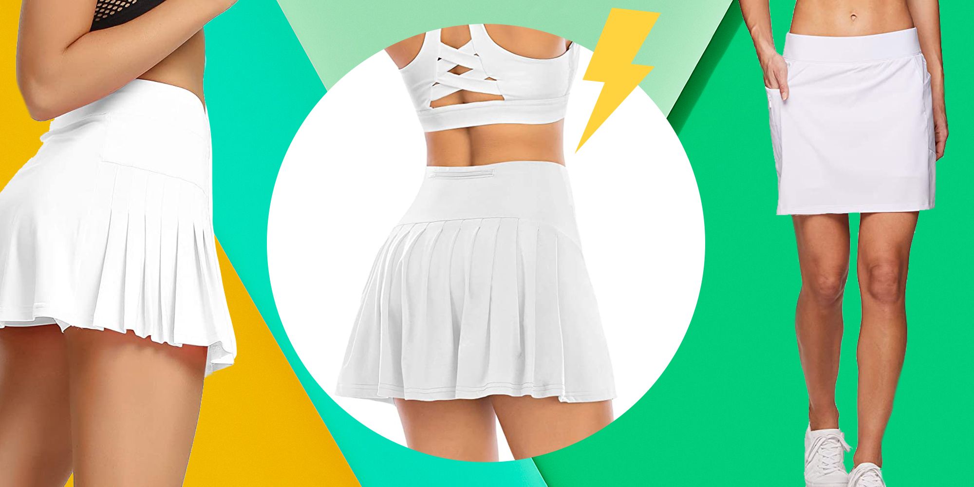 Werena Athletic Pleated Tennis Skirts for Women with Shorts Pockets High  Waisted
