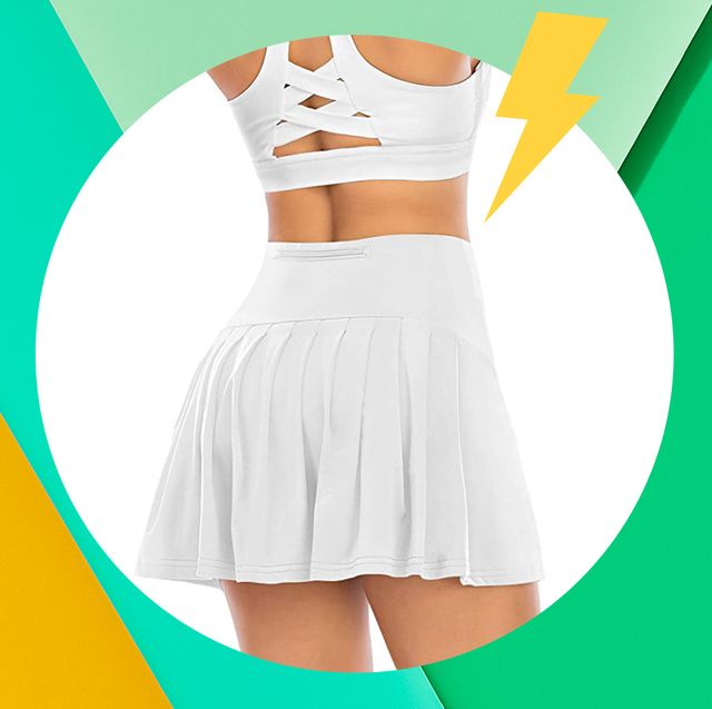 Werena Pleated Tennis Skirts for Women with Pockets Shorts