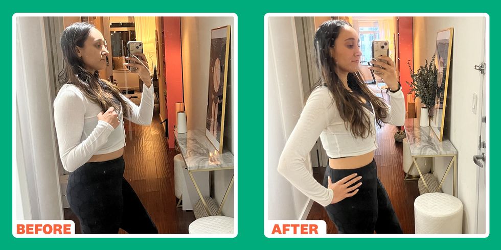 before and after pictures of me trying the sakara life nutrition meal program for one week
