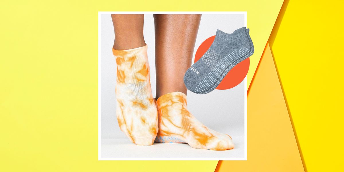 2 Pairs Pilates Socks Non Slip Skid Yoga Socks With Grips & Straps Full  Toes For Women Cotton Gripper Socks