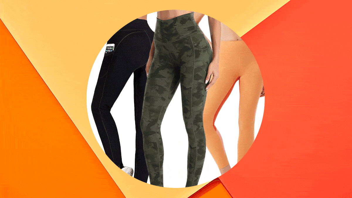 UUE 28Inseam Army Green Camo Leggings,Gym leggings for women with Pockets  