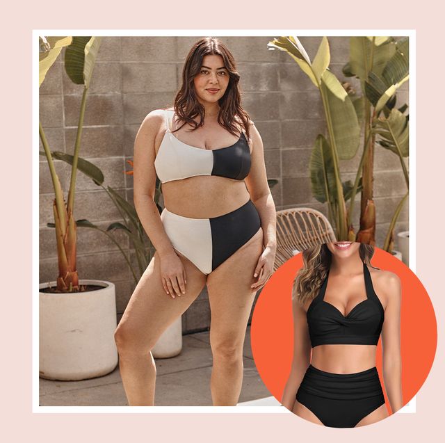 Supportive Bikini Tops for Large Bust Women Loose Print Bikini Set