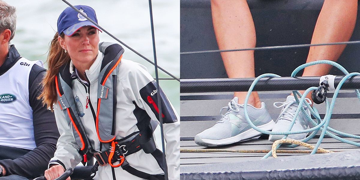 Explícitamente suave imagen Kate Middleton Wore New Balance Sneakers At King's Cup Regatta