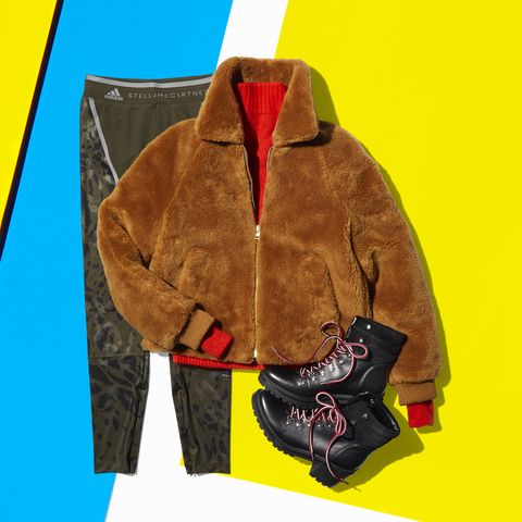 Jacket, Clothing, Outerwear, Yellow, Leather, Sleeve, Textile, Leather jacket, Hood, Fur, 