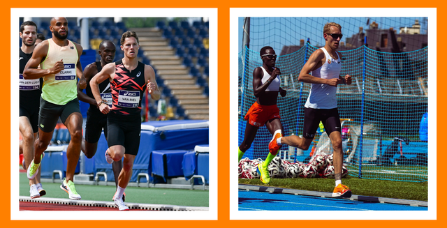 rick van riel en bjorn koreman aan het trainen op de baan