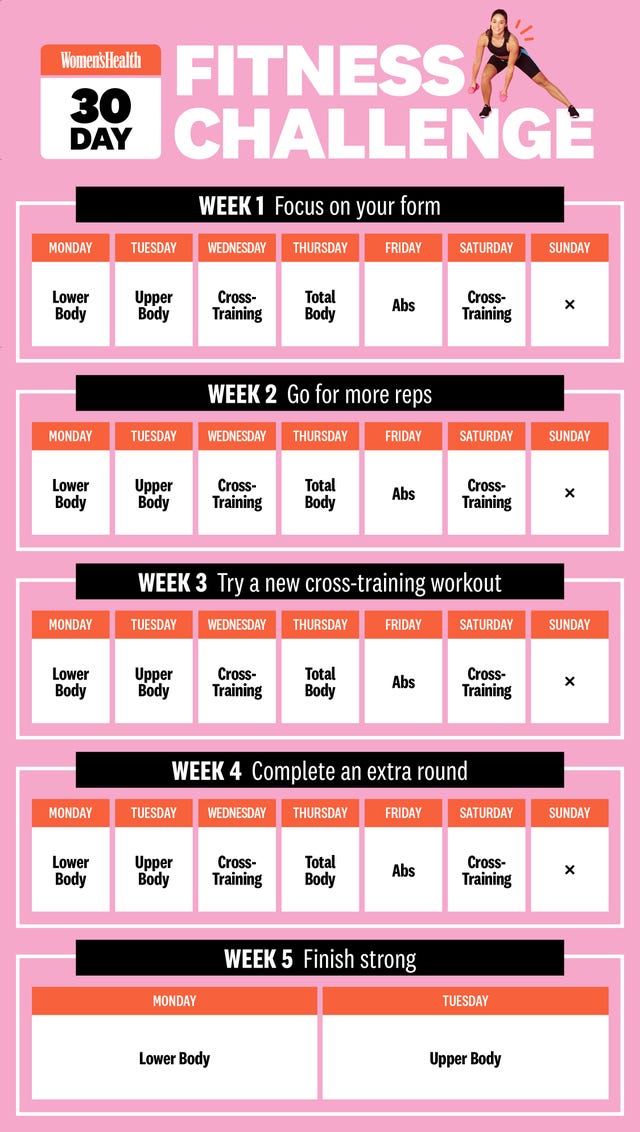 30 Day Fitness Challenge - Custom Workout Routines to Do At Home