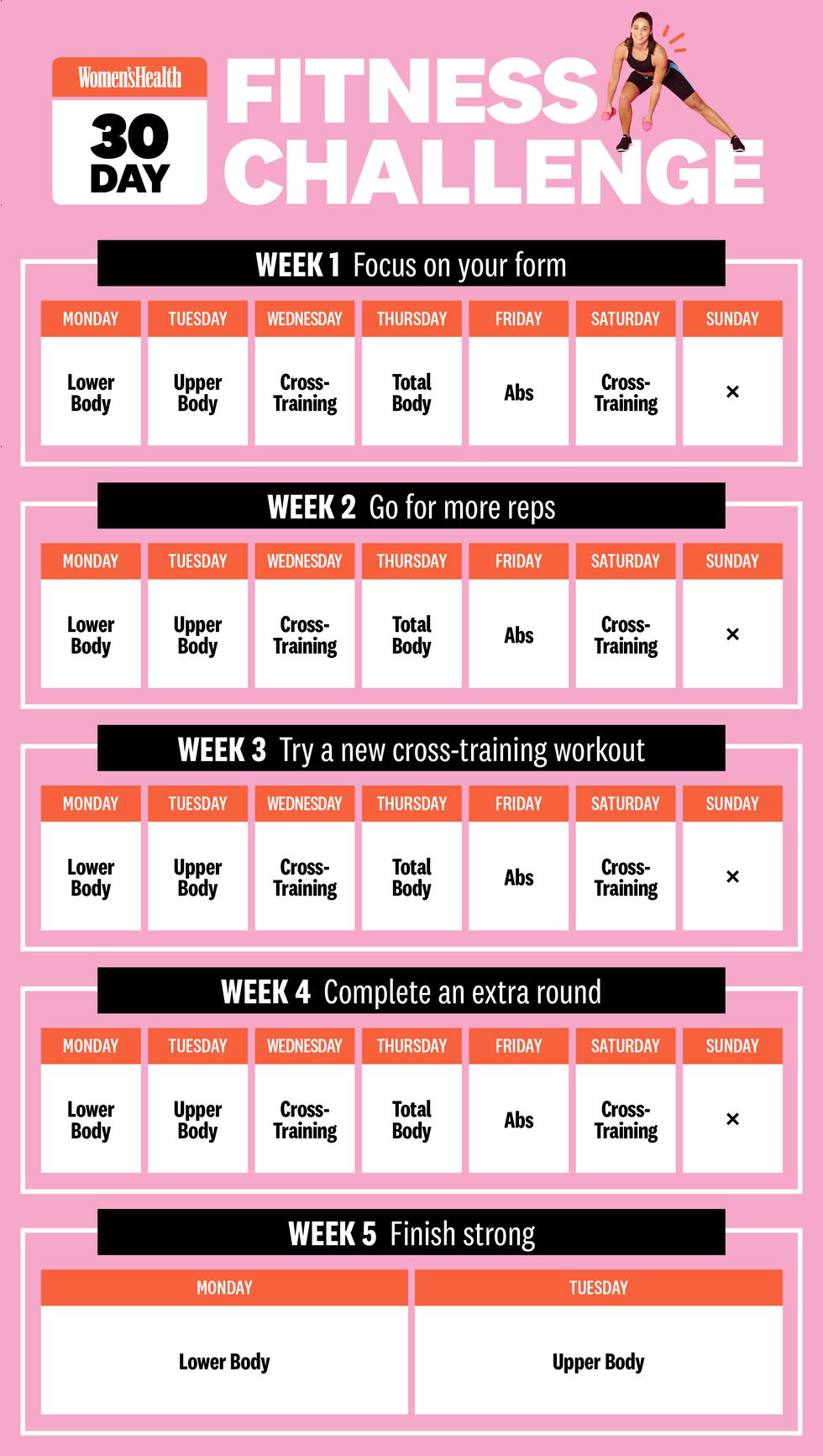 30 Day Fitness Challenge - Custom Workout Routines To Do At Home