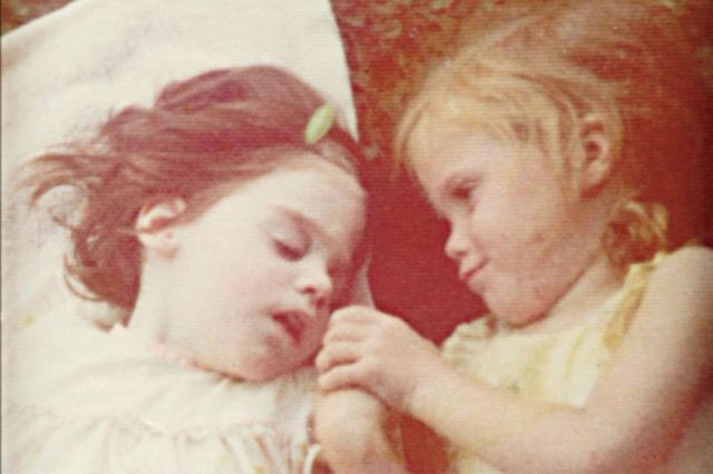 Jennifer Walsh and twin sister Danielle Walsh age 1