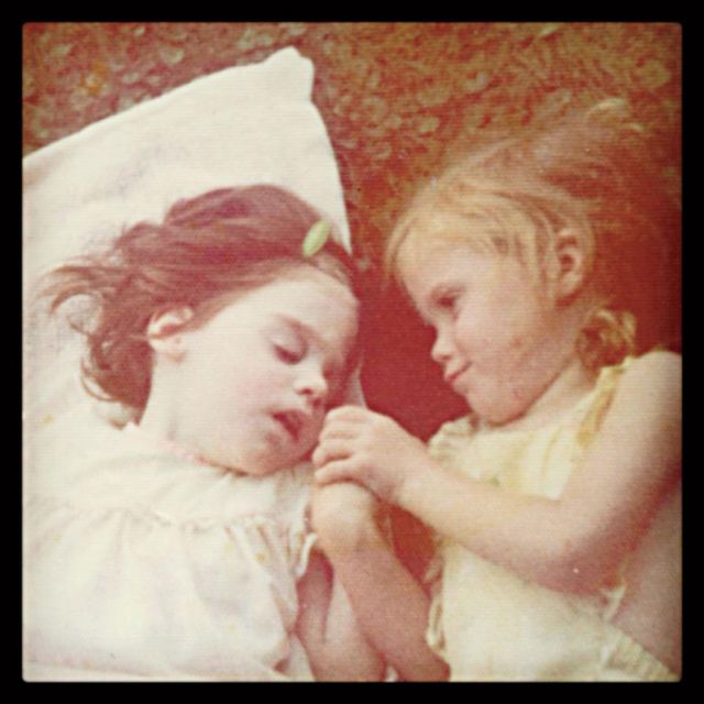 Jennifer Walsh and twin sister Danielle Walsh age 1