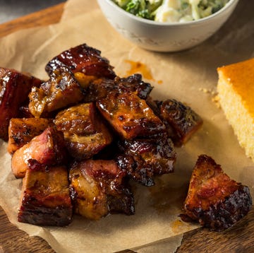 homemade smoked burnt ends bbq with sauce