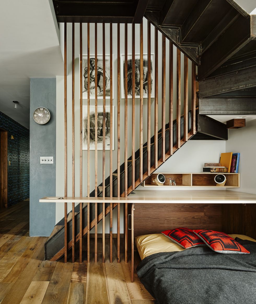 japanese style sleeping mat in brooklyn home by designers sarah zames and colin stief