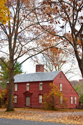 red saltbox house