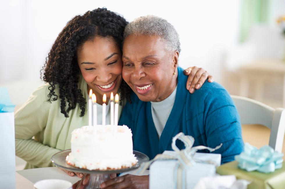 mother and daughter celebrating birthday