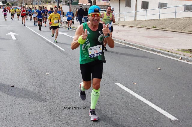 Pablo Sánchez en la Media Maratón de Salamanca, donde corre solo