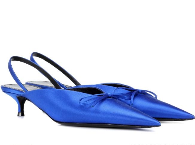 Footwear, Cobalt blue, Blue, Slingback, Electric blue, High heels, Shoe, Basic pump, Bridal shoe, Leather, 