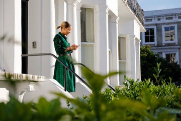 woman waiting for taxi