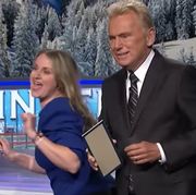 'wheel of fortune cohost pat sajak reacts to bonus puzzle moment