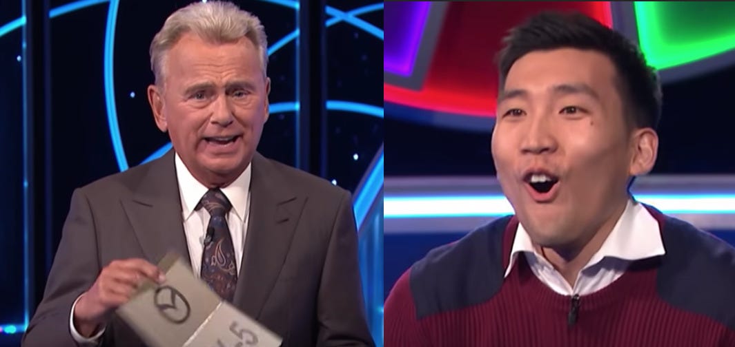 'wheel of fortune' host pat sajak prize mistake twitter reaction