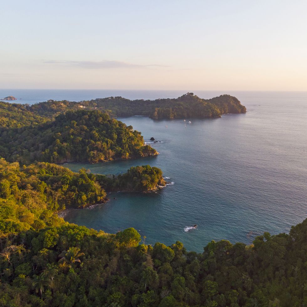 aerial of costa rican paradise