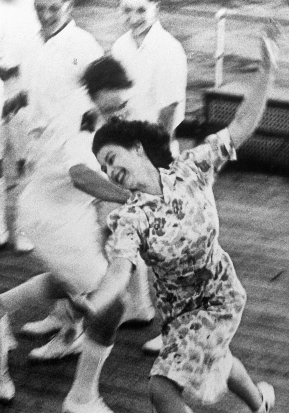 princess elizabeth playing tag on ship