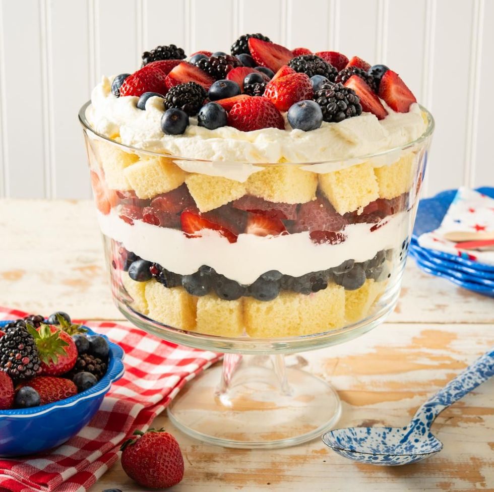 whipped cream desserts red white and blue trifle