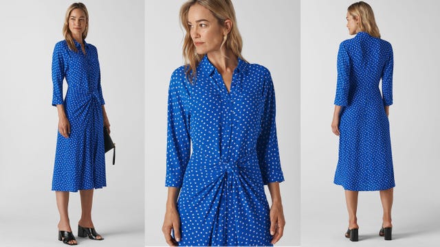 whistles polka dot selma dress