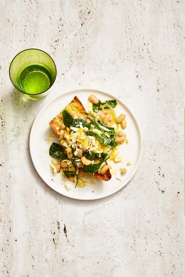 white bean and kale toasts