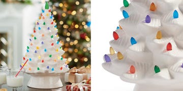 white ceramic christmas tree grandin road cyndi lauper collection