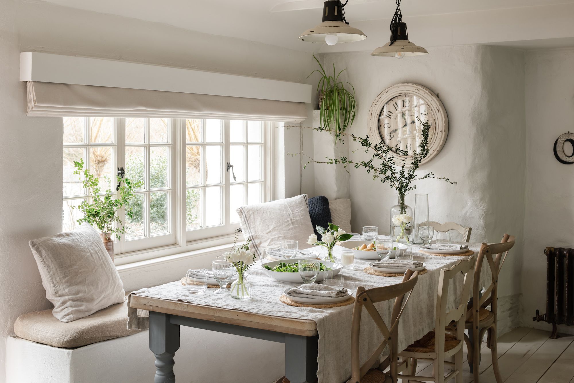 White company on sale dining table