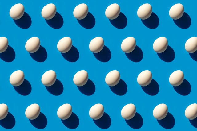 white easter egg pattern easter minimal concept
