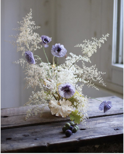 white floral arrangements