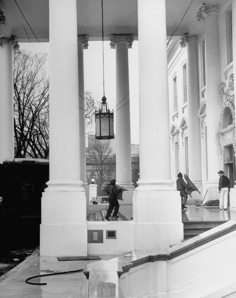 movers carrying furniture into white house on moving day  photo by hank walkerthe life picture collection via getty images