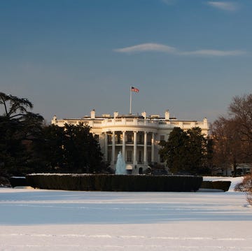 facade of a government building, white house, washington dc, usa