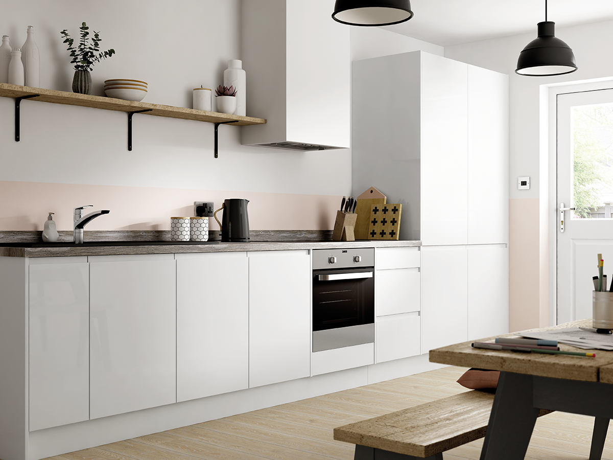 cocina moderna en blanco