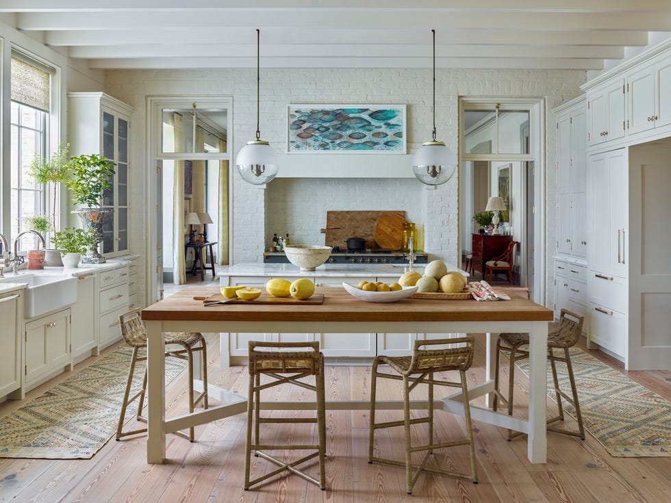 greek revival style home on johns island, south carolina kitchen