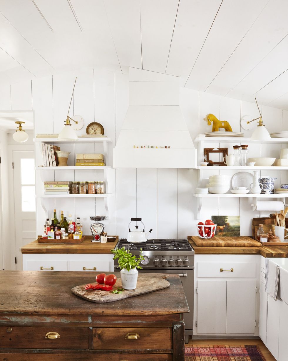 Cream-Beige Kitchen Cabinets and Matching Island - Soul & Lane