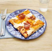 white pizza with butternut squash and prosciutto